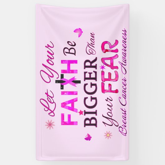 Laat je geloof groter zijn spandoek (Verticaal)