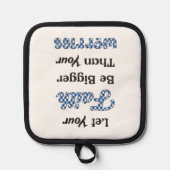 Laat je geloof - Plaid Blue Pannenlap (Voorkant)