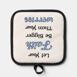 Laat je geloof - Plaid Blue Pannenlap