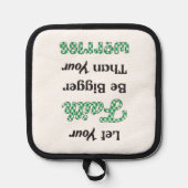 Laat je geloof - Plaid Green Pannenlap (Voorkant)