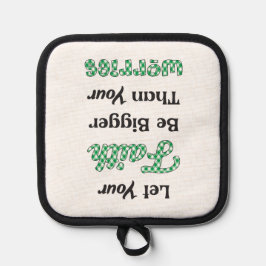 Laat je geloof - Plaid Green Pannenlap