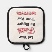 Laat je geloof - Plaid Red Pannenlap (Voorkant)