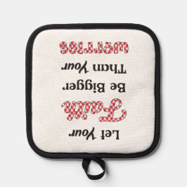 Laat je geloof - Plaid Red Pannenlap