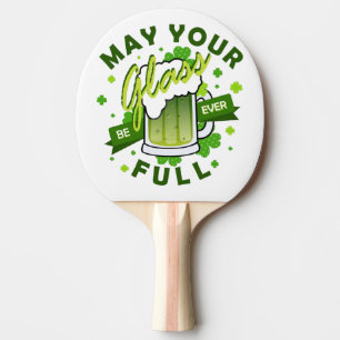 Laat Je Glas Vol Zijn Groene Bier St. Patrick's Tafeltennisbatje