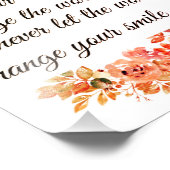 Laat je glimlach de wereld veranderen foto afdruk (Hoek)