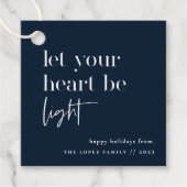 Laat je hart een lichte feestdag zijn bedankjes labels (Voorkant)