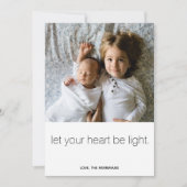 Laat je hart een lichte feestdagen wenskaart zijn feestdagenkaart (Voorkant)