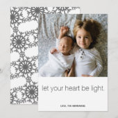 Laat je hart een lichte feestdagen wenskaart zijn feestdagenkaart (Voorkant / Achterkant)