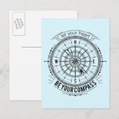 Laat je hart je kompas zijn briefkaart (Voorkant / Achterkant)