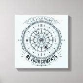 Laat je hart je kompas zijn canvas afdruk (Voorkant)