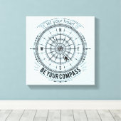 Laat je hart je kompas zijn canvas afdruk (Insitu (Houten vloer))