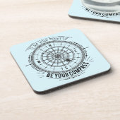 Laat je hart je kompas zijn drankjes onderzetter (Linkerzijde)