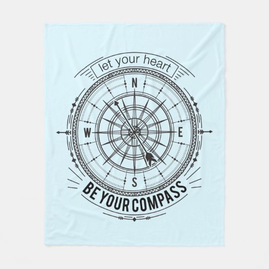 Laat je hart je kompas zijn fleece deken (Voorkant)