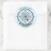 Laat je hart je kompas zijn ronde sticker (Tas)