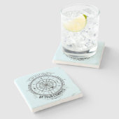 Laat je hart je kompas zijn stenen onderzetter (Zijkant)