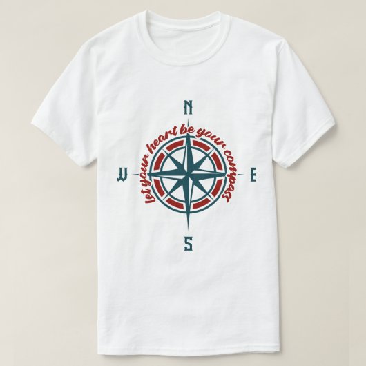 Laat je hart je kompas zijn t-shirt (Design voorkant)