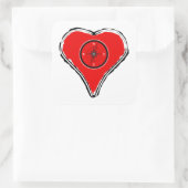 Laat je hart je kompas zijn vierkante sticker (Tas)