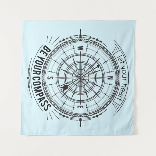 Laat je hart je kompas zijn wandkleed (Voorkant (horizontaal))