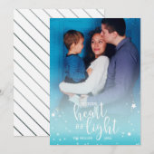 Laat je hart licht feestdag foto zijn feestdagenkaart (Voorkant / Achterkant)