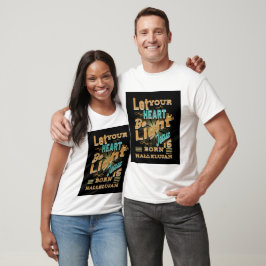 Laat je hart licht zijn, Jezus is geboren, Hallelu T-shirt
