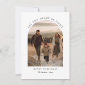 Laat je hart licht zijn Kerst boog foto Feestdagenkaart (Voorkant)