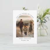 Laat je hart licht zijn Kerst boog foto Feestdagenkaart (Staand voorkant)