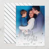 Laat je hart licht zijn, zilverfeestfoto feestdagenkaart (Voorkant / Achterkant)