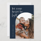 Laat je hart lichten Boogfoto Feestdagenkaart (Voorkant)