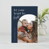 Laat je hart lichten Boogfoto Feestdagenkaart (Staand voorkant)