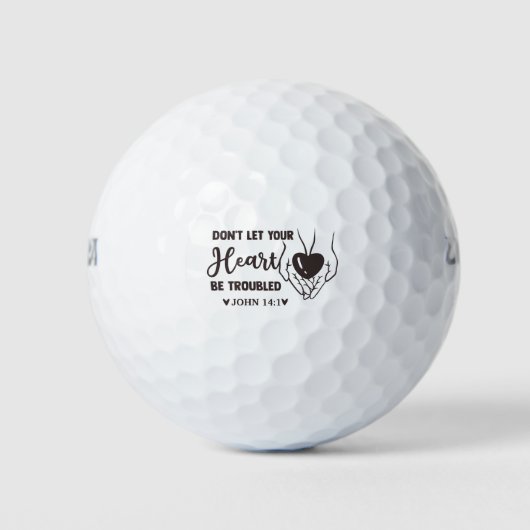 laat je hart niet in de problemen komen golfballen (Voorkant)