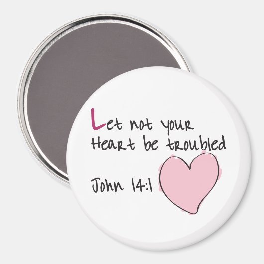 Laat je hart niet in de problemen komen magneet (Voorkant / Achterkant)