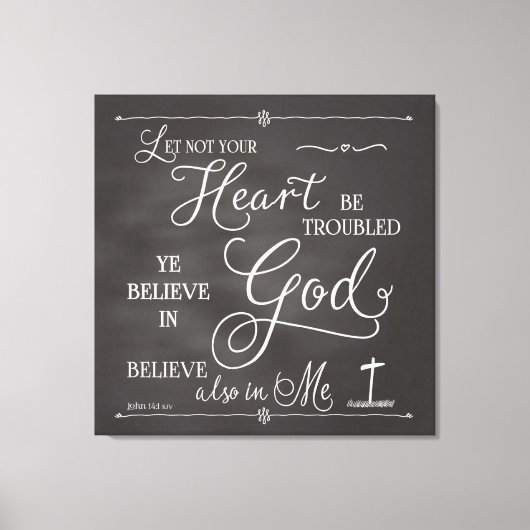 Laat je hart niet lastig vallen canvas afdruk (Voorkant)