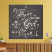 Laat je hart niet lastig vallen canvas afdruk (Insitu (Woonkamer))