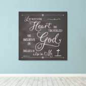 Laat je hart niet lastig vallen canvas afdruk (Insitu (Houten vloer))