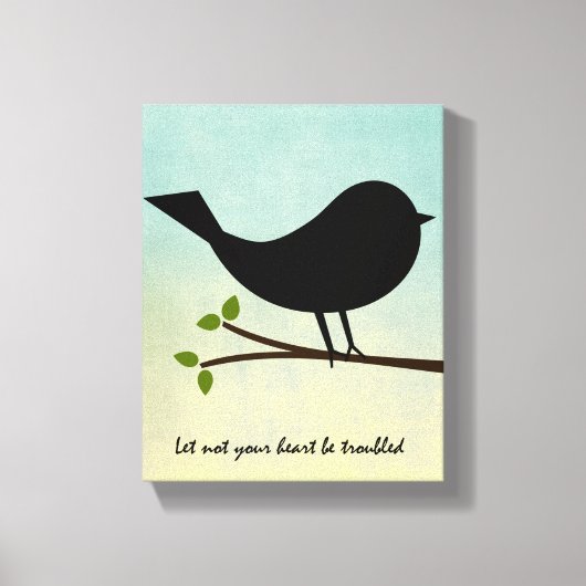 Laat je hart niet versteld staan van bijbelse vers canvas afdruk (Voorkant)