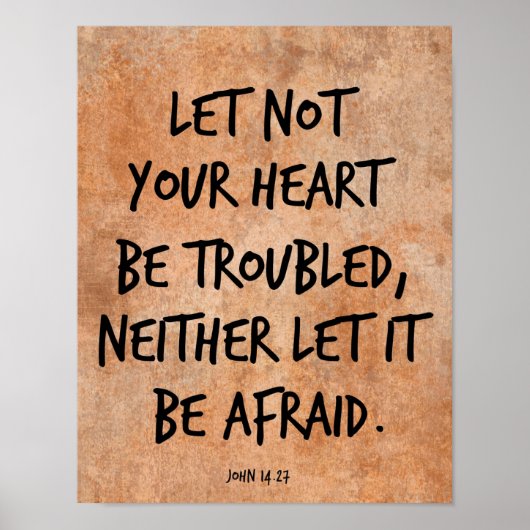 Laat je hart niet verstoord zijn door een tweeklep poster (Voorkant)