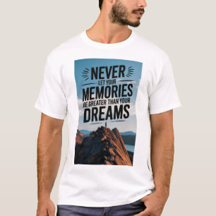 Laat je herinneringen nooit groter zijn dan je dro t-shirt