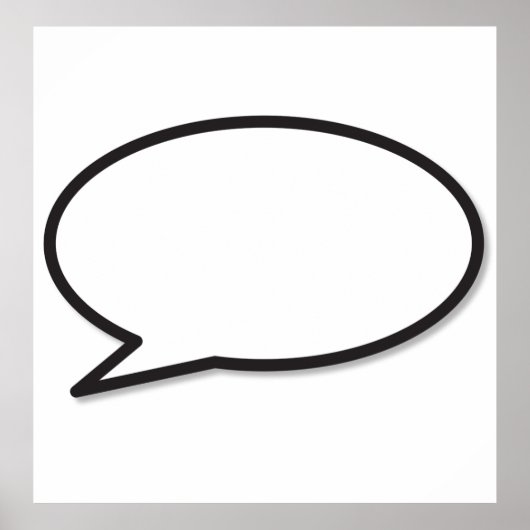 LAAT JE HOREN Spreekwisselballon voor strips Poster (Voorkant)