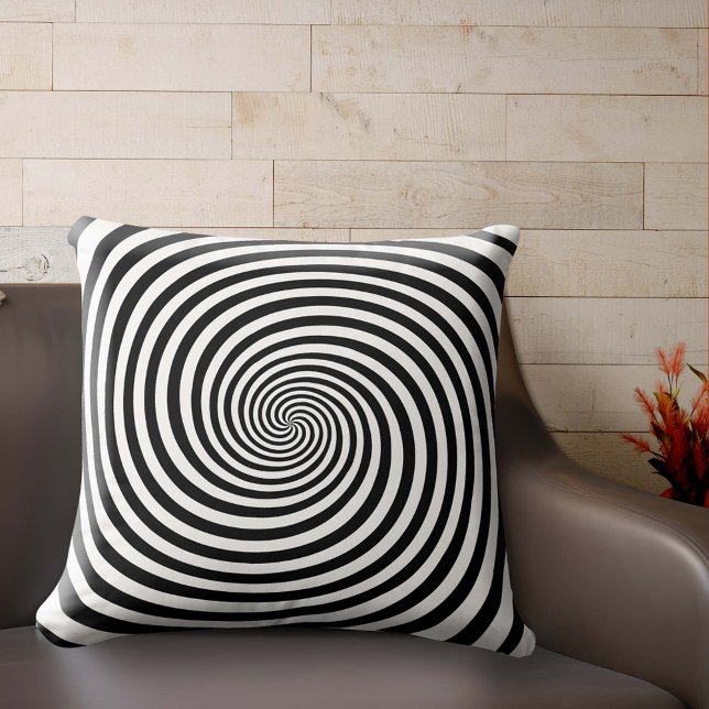Laat je hypnotische geest rusten kussen (Add a touch of whimsy and wonder to your space with this throw pillow featuring a hypnotic design.)