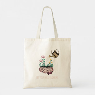 Laat je ideeën bloeien   Vintage Brain Garden Tote Bag