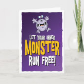 laat je innerlijk monster vrij! kaart (Voorkant)