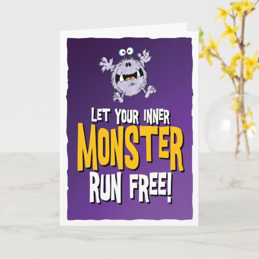 laat je innerlijk monster vrij! kaart (Gele Bloem)