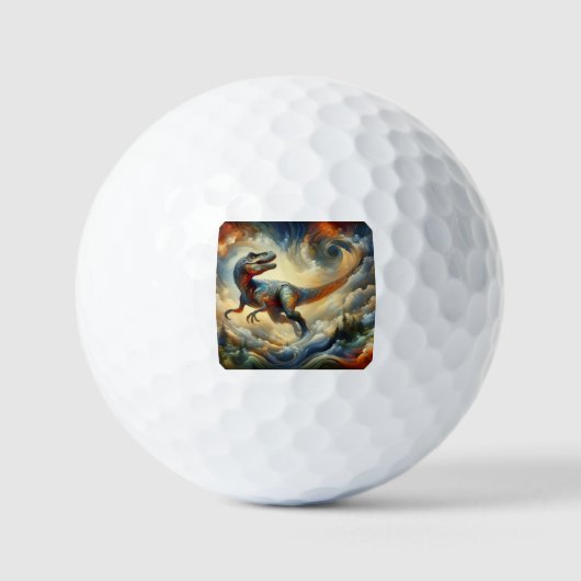 🦕Laat je innerlijke artiest los met het dinosauru Golfballen (Voorkant)
