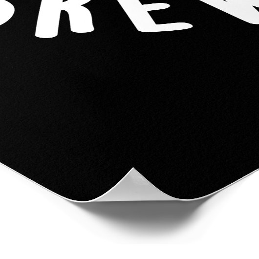 Laat je innerlijke Brewty Shine Coffee Pun donker  Poster (Hoek)