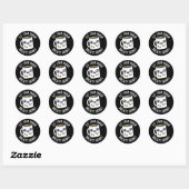 Laat je innerlijke Brewty Shine Coffee Pun donker  Ronde Sticker (Vel)