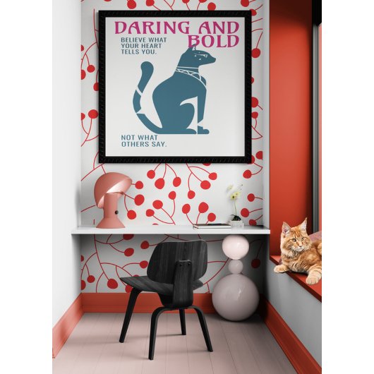 Laat je innerlijke gebrul in je geloven poster