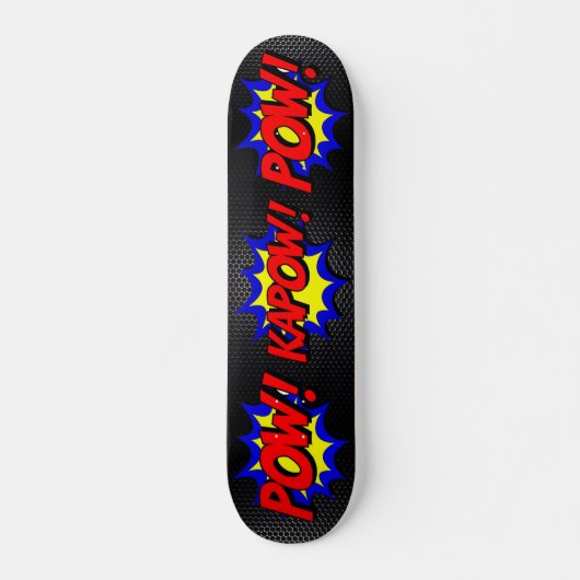 Laat je innerlijke held los: POW! KAPOW!  stripver Persoonlijk Skateboard (Voorkant)