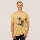 Laat je innerlijke held los - Retro Comic Ray Pist Tri-Blend Shirt (Voorkant volledig)