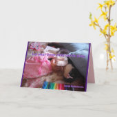 Laat je innerlijke kind los Tuxedo Cat bedankkaart Kaart (Gele Bloem)