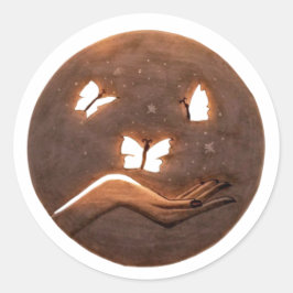 Laat je innerlijke schoonheid los ronde sticker